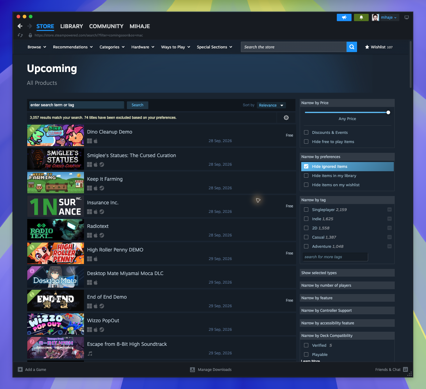 Coming Soon - Full List — page overview (Captured)