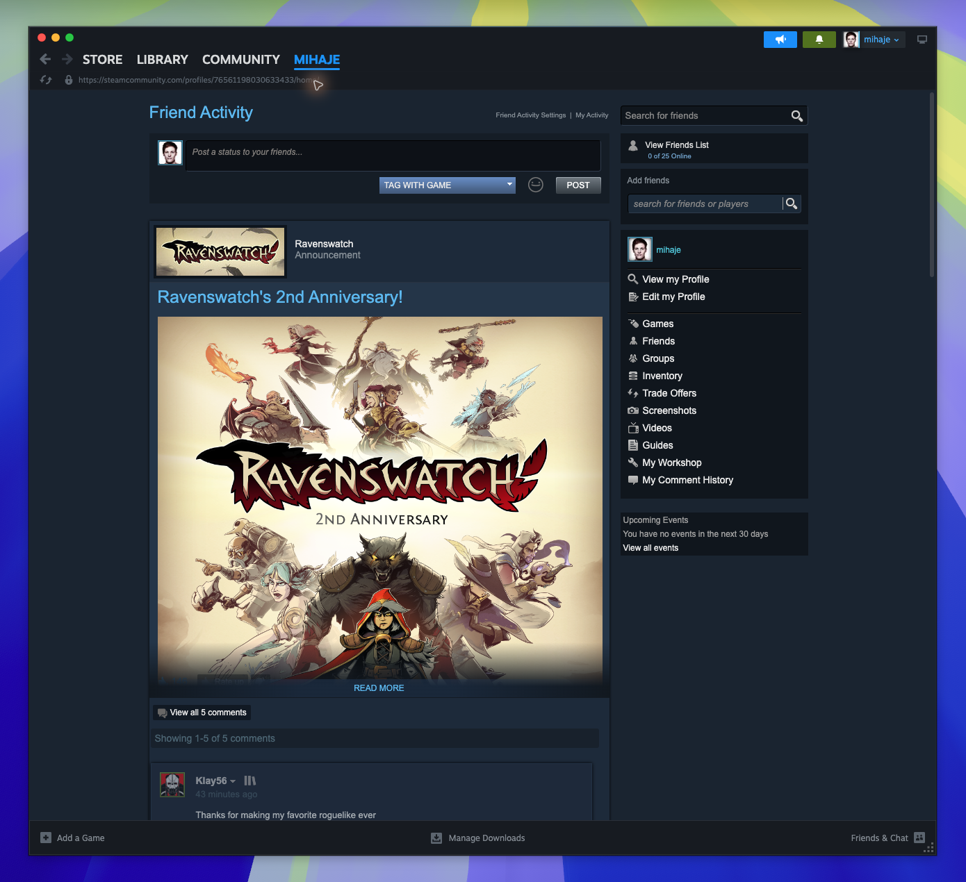 Community - Friend Activity Feed — Friend Purchased (Not located)