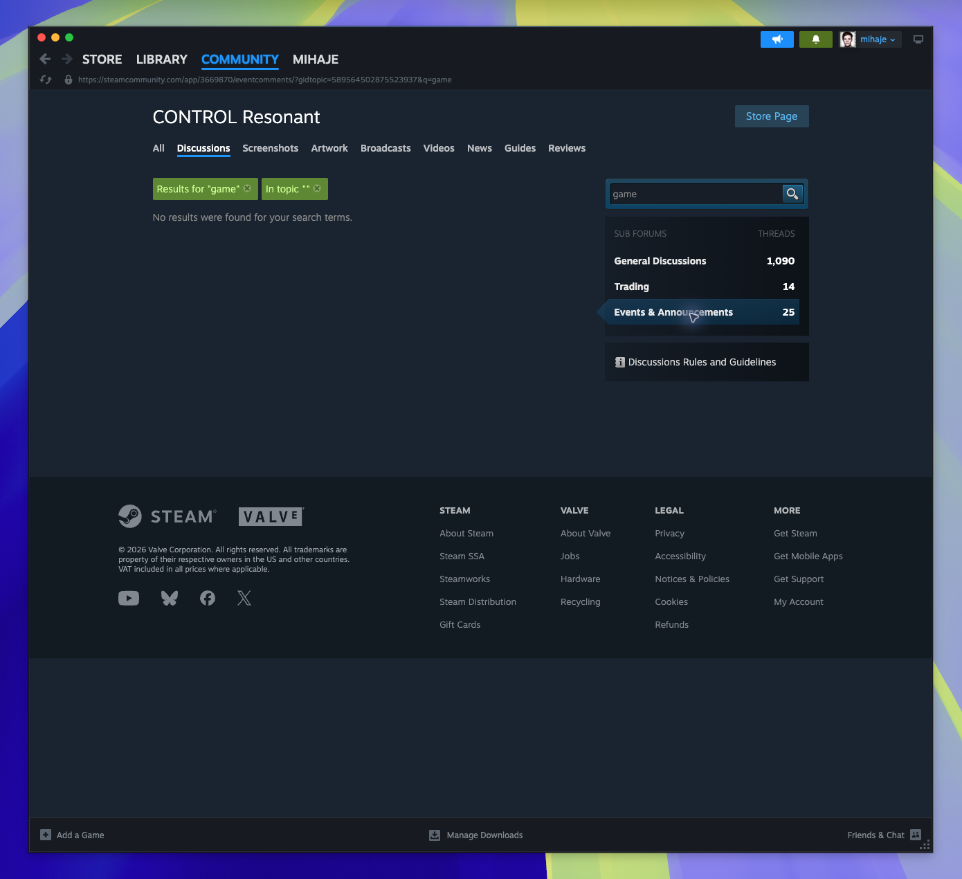 Community Hub - Discussions — Event Topic Search (Captured)
