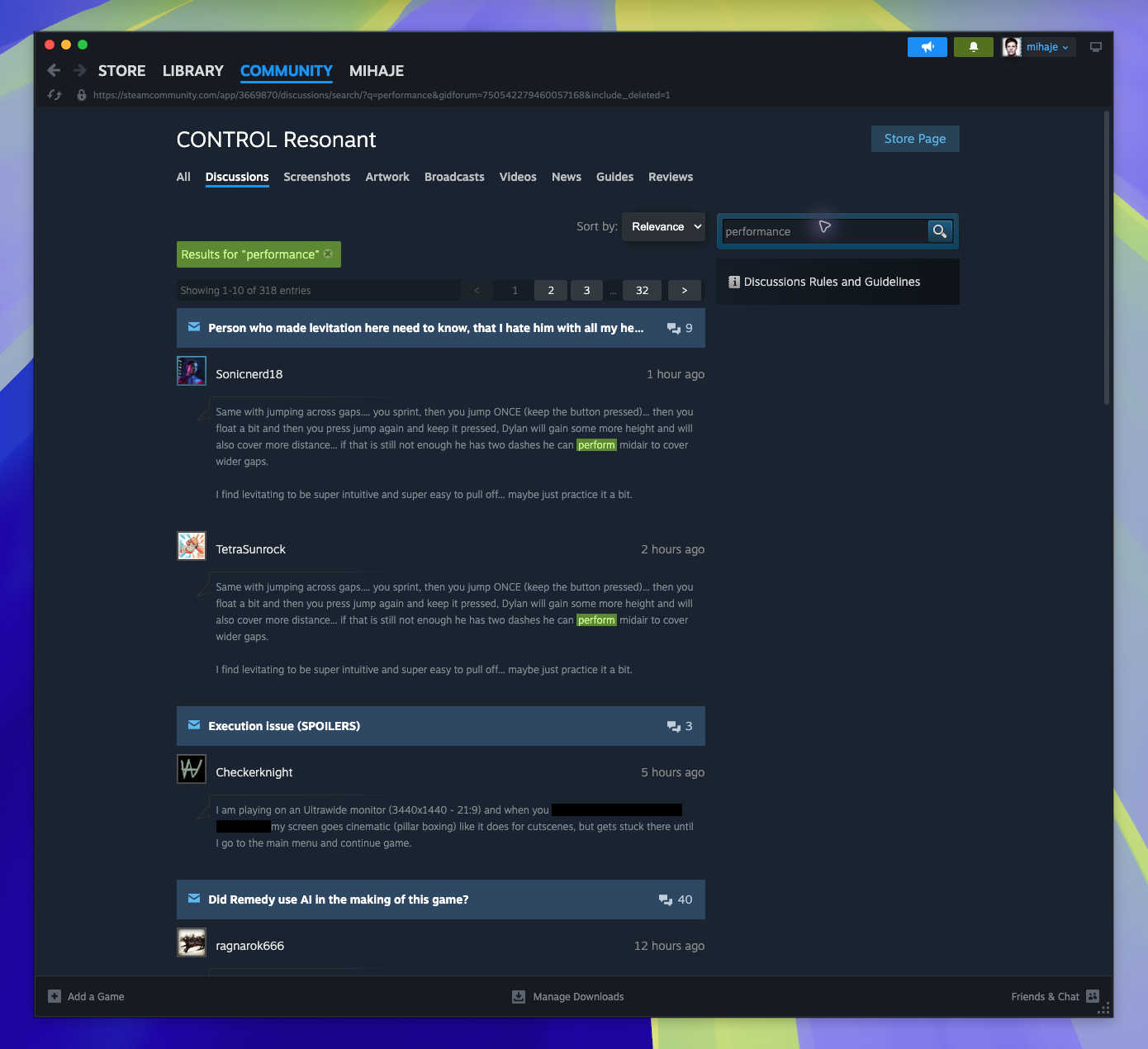 Community Hub - Discussions — Search (Captured)
