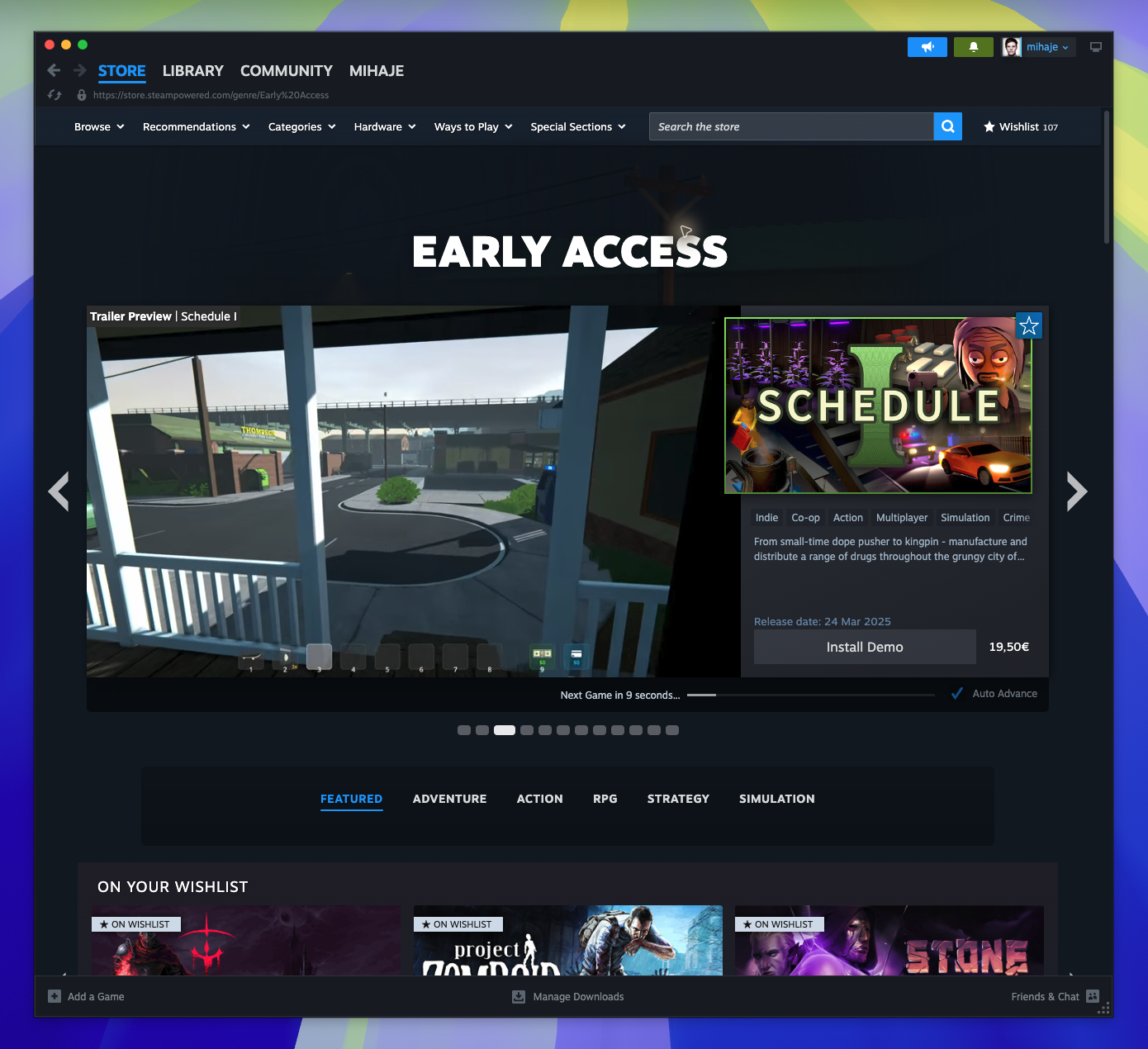 Early Access Hub — page overview (Captured)
