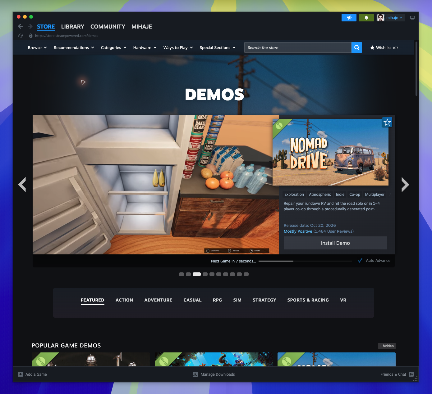 Free Demos Hub — page overview (Captured)