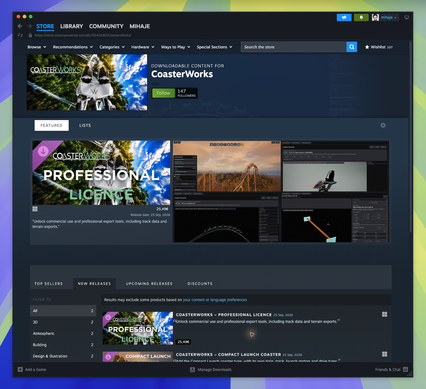 Game DLC List — Tabbed Section (Captured)