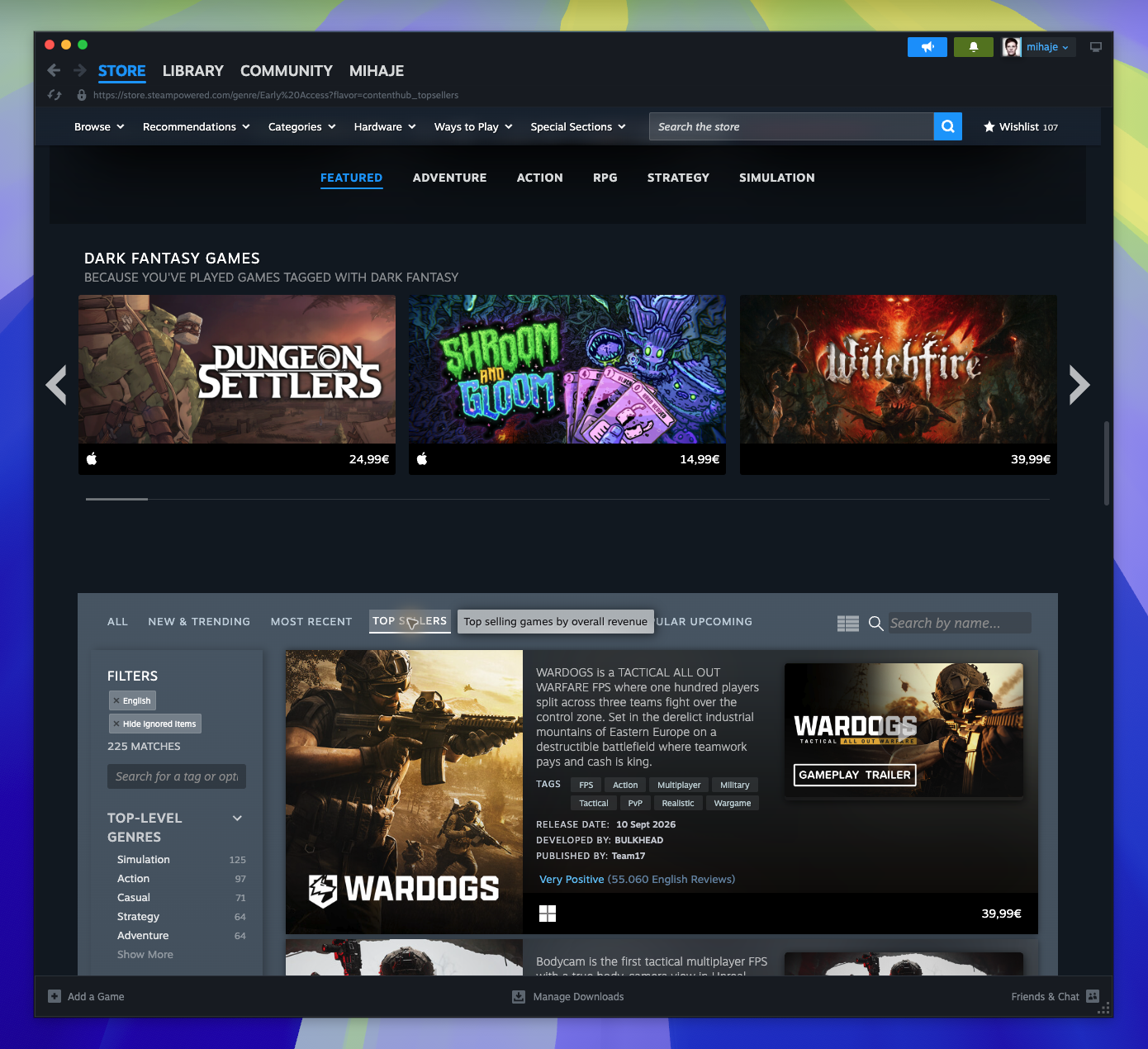 Games Hub — Top Sellers List (Candidate match)