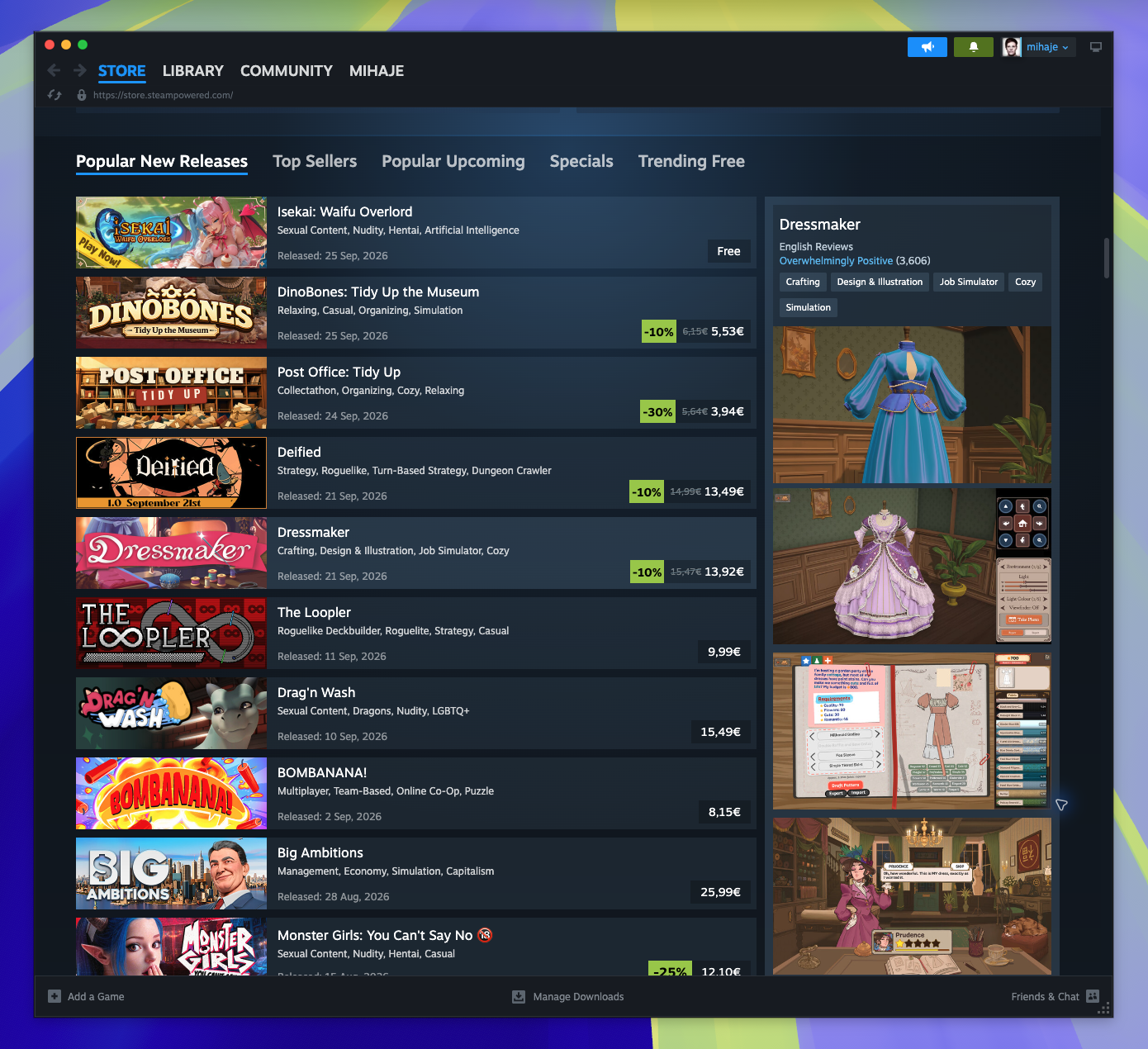 Home Page — New and Trending (Candidate match)