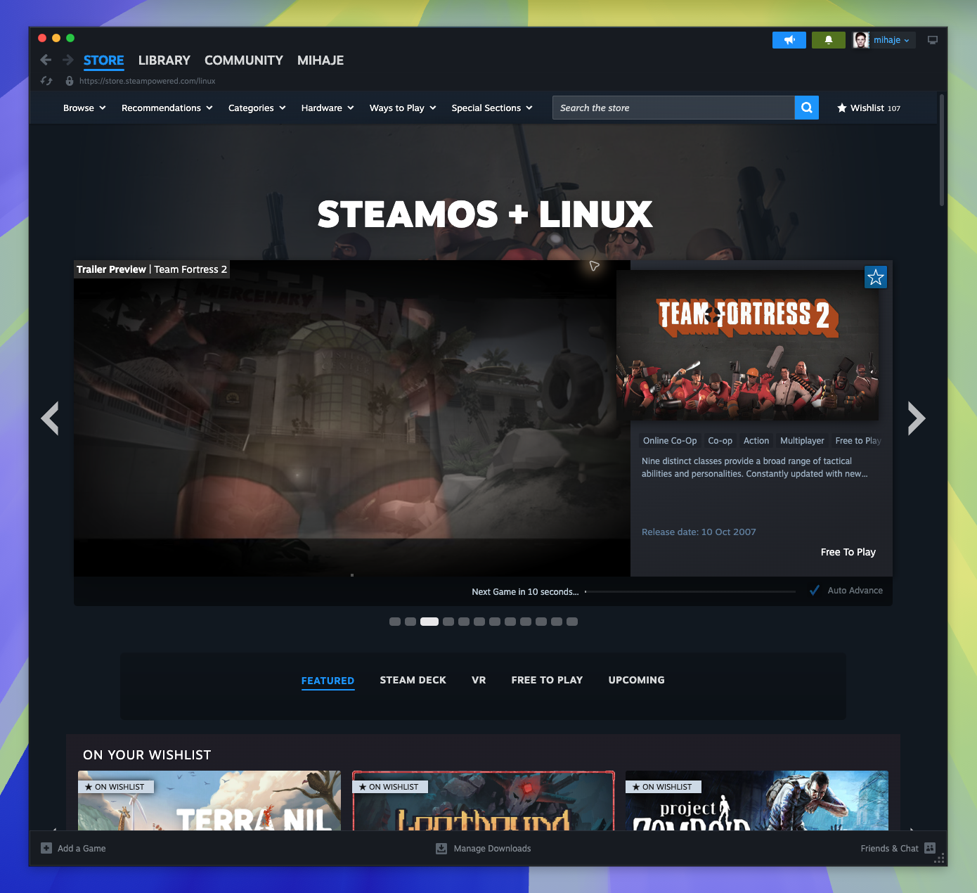 Linux Hub — page overview (Captured)