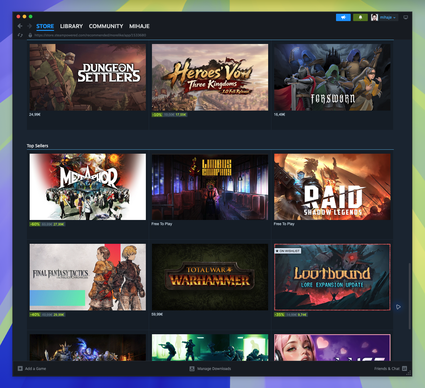 More Like This — Top Sellers List (Captured)