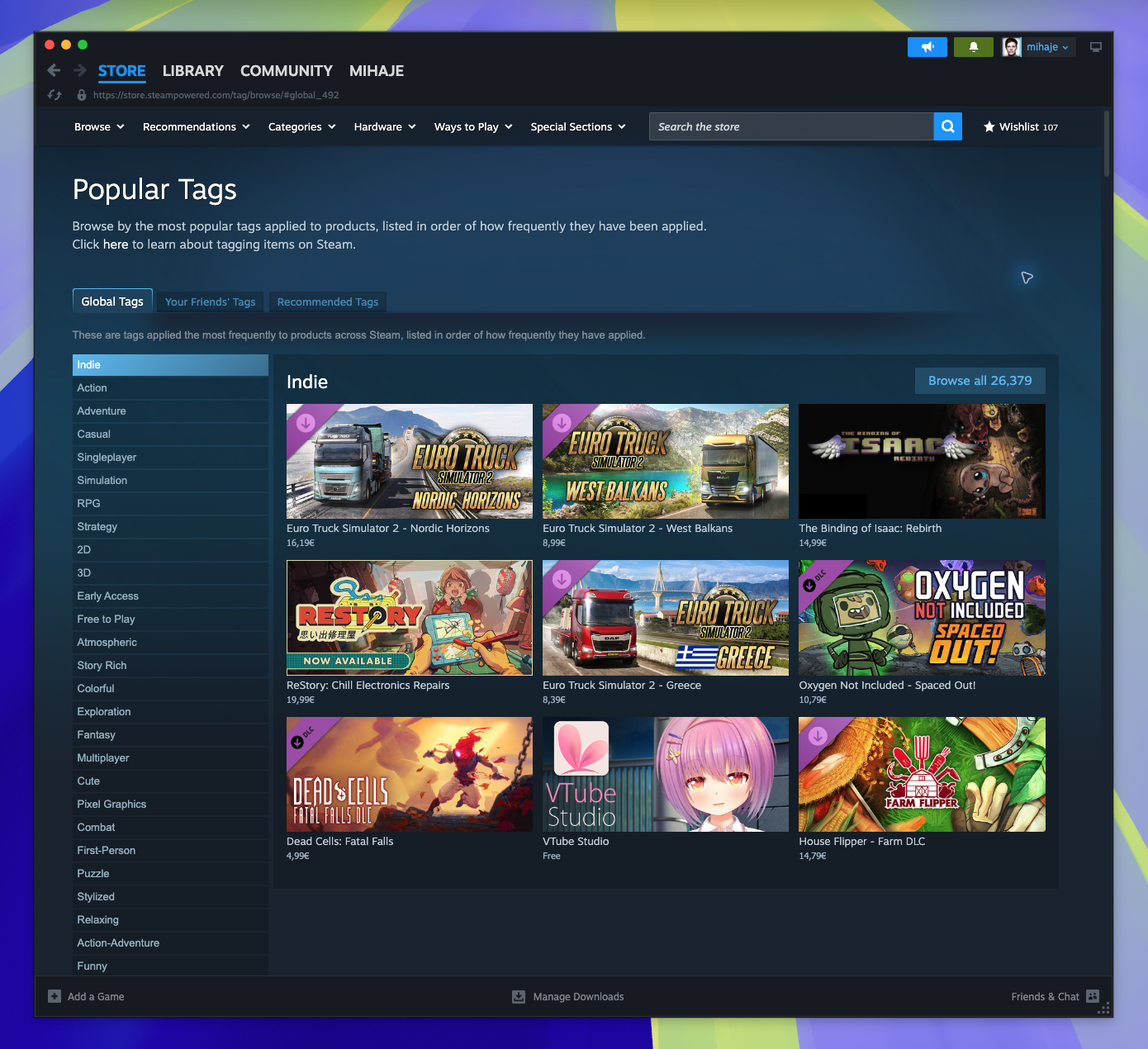 Popular Tags Page — page overview (Captured)