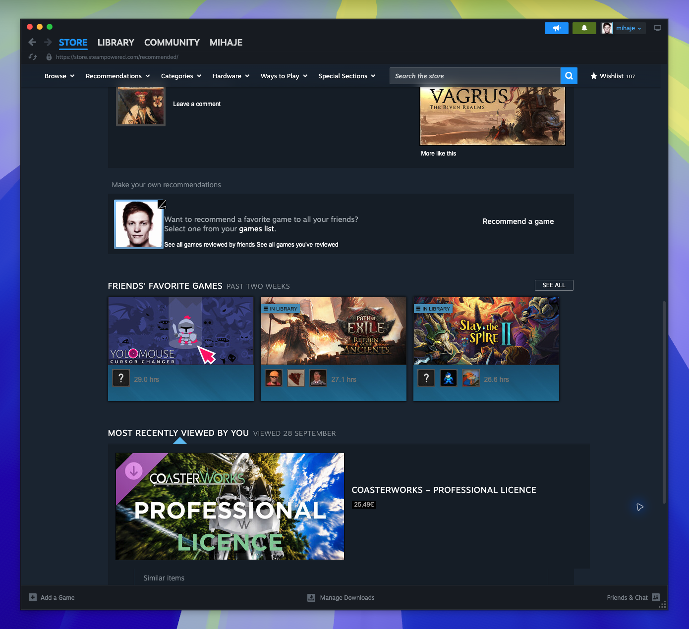Recommendations - Main — Recommended - Recently Viewed (Captured)