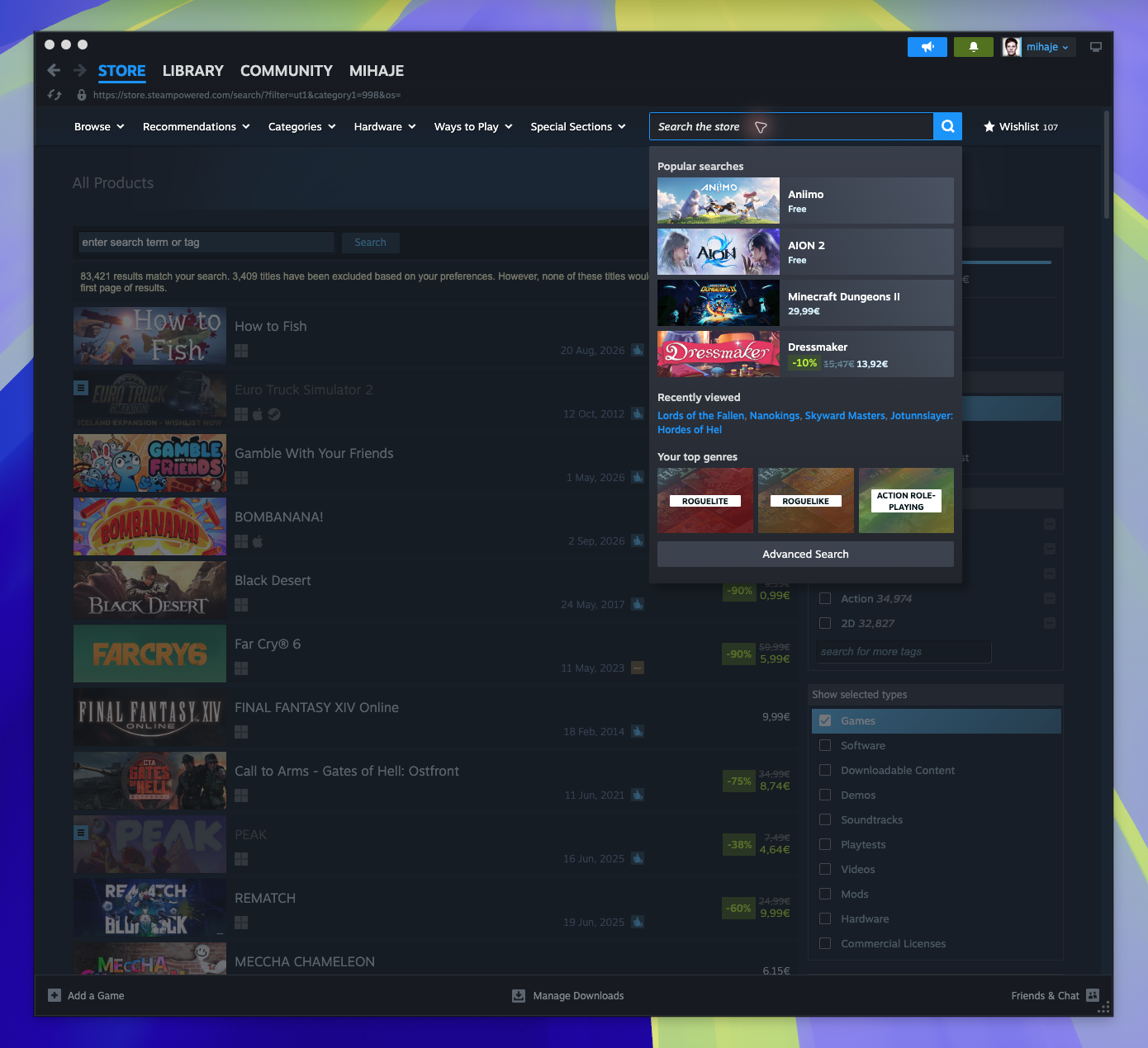 Search Suggestions — page overview (Captured)