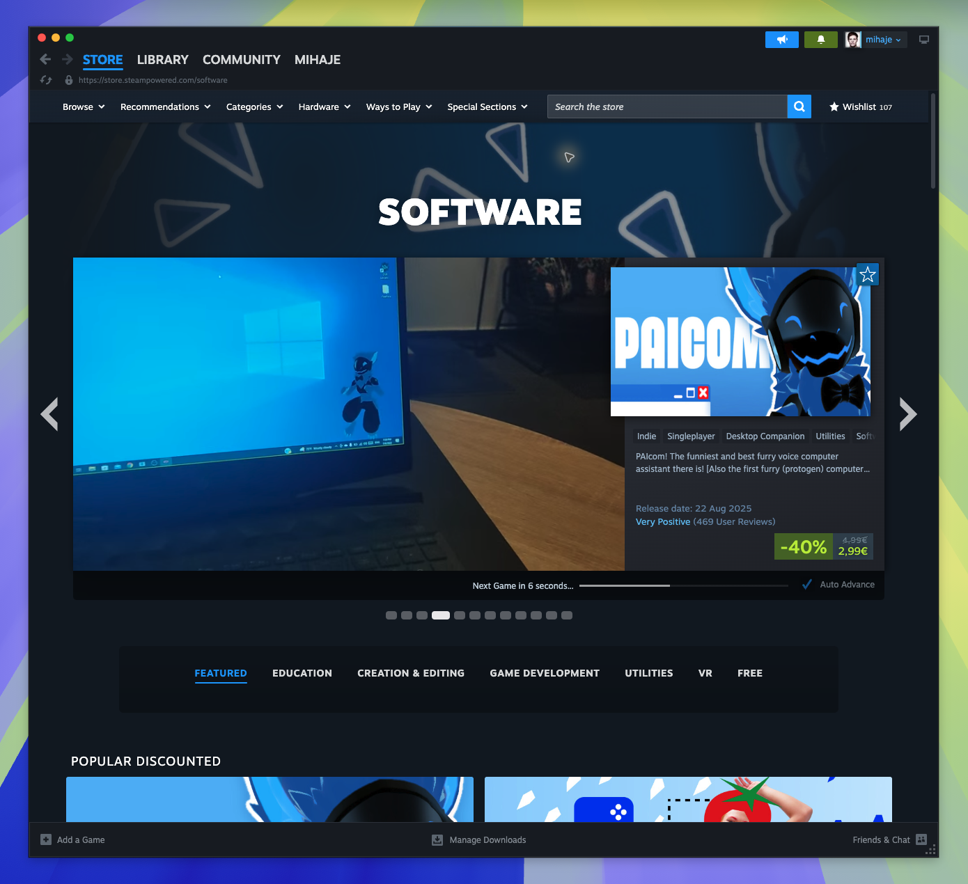 Software Hub — page overview (Captured)