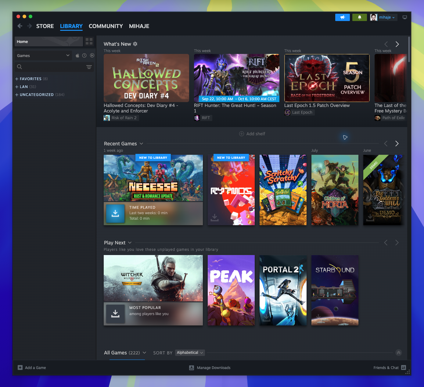 Steam Client - Library — page overview (Captured)